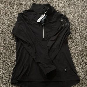 Cutter and Buck NWT Black Quartet Zip Mens Small